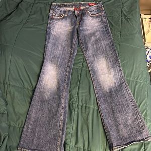 vigoss studios vintage adrianna flare stretch jeans